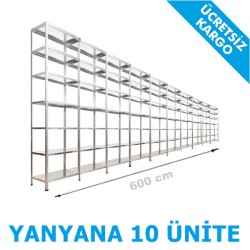 Ağır Depo Rafı 31x600x250 7 Katlı - 2