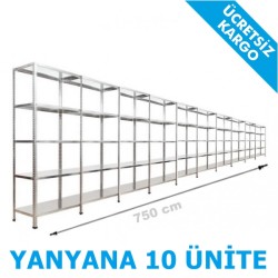 Ağır Depo Rafı 31x750x200 5 Katlı - 2