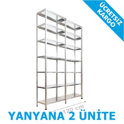 Çelik Raf 2'li 43x120x250 7 Katlı - 2