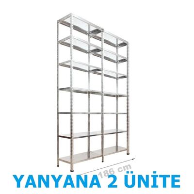 Çelik Raf 2'li 43x186x250 7 Katlı - 1