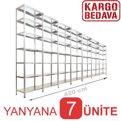 Çelik Raf Fiyatları 31x420x250 7 Katlı - 3