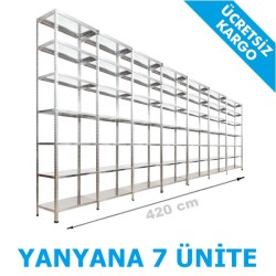 Çelik Raf Fiyatları 31x420x250 7 Katlı - 2