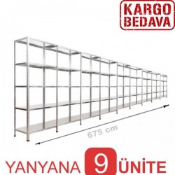 Çelik Raf Ölçüleri 31x675x200 5 Katlı - 3