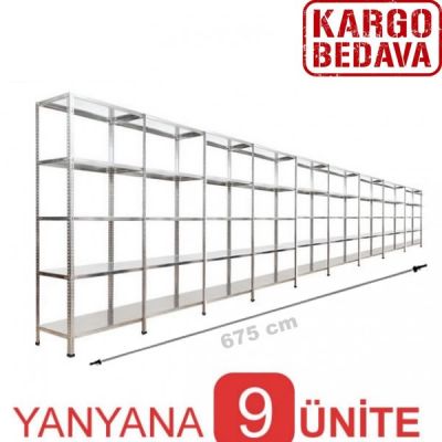 Çelik Raf Ölçüleri 31x675x200 5 Katlı - 3