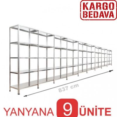 Çelik Raf Ölçüleri 31x837x200 5 Katlı - 3