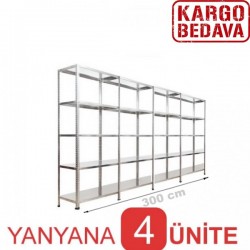 Çelik Raf Sistemi 43x300x200 5 Katlı - 3