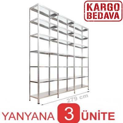 Depo Raf 31x279x250 3'lü 7 Katlı - 3