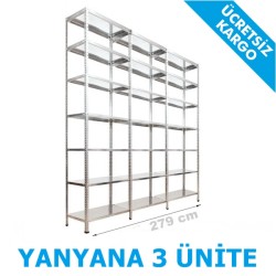 Depo Raf 31x279x250 3'lü 7 Katlı - 2