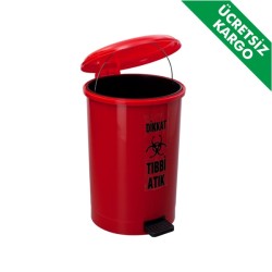 Tıbbi Atık Kovası 25 Litre İç Kovalı Pedallı - 2
