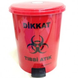 Tıbbi Atık Kovası 40 Litre İç Kovalı Pedallı - 2