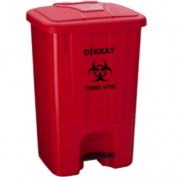 Tıbbi Atık Kovası 65 Litre Köşeli - 3